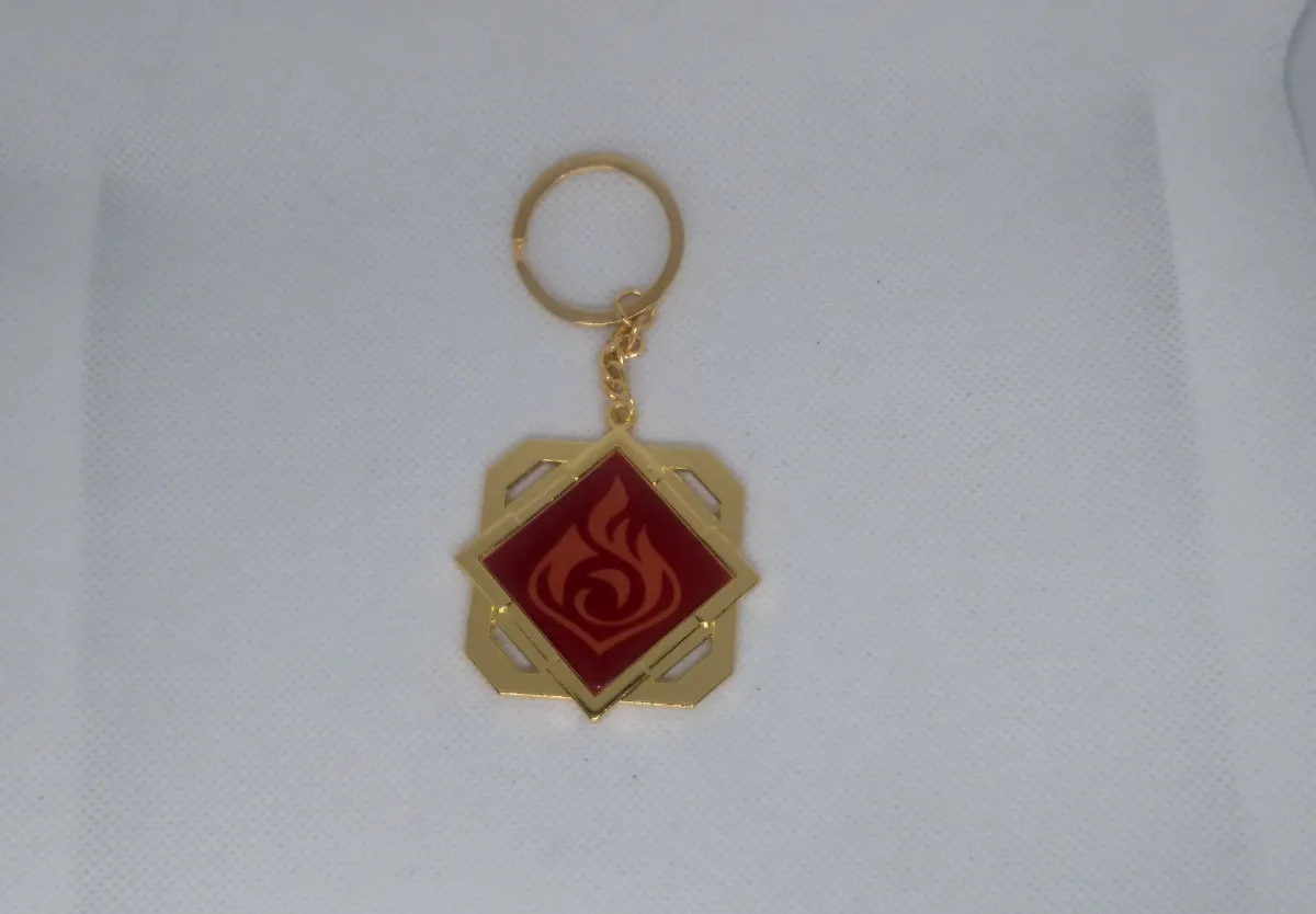 Genshin Impact Llavero Vision Pyro Liyue Métalico - Oni Anime Store