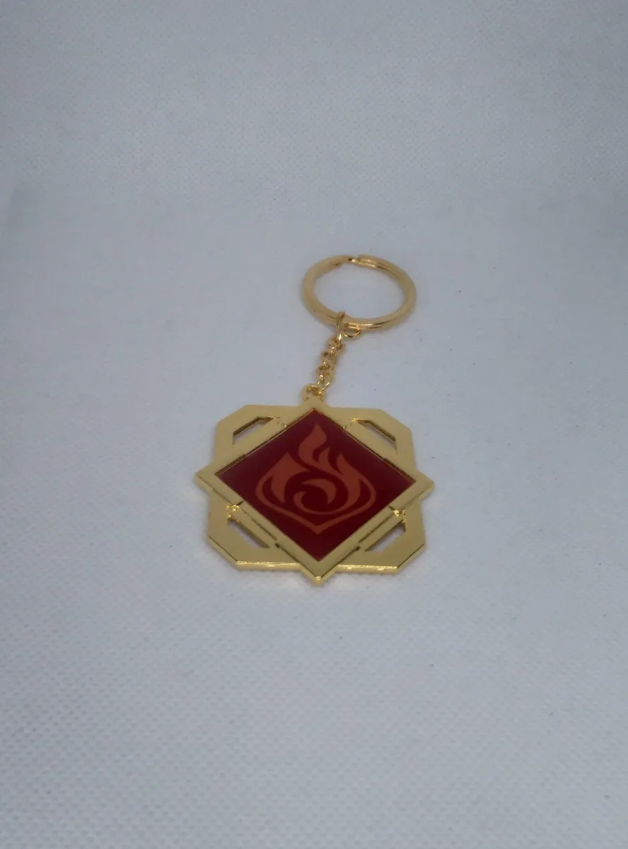 Genshin Impact Llavero Vision Pyro Liyue Métalico - Oni Anime Store