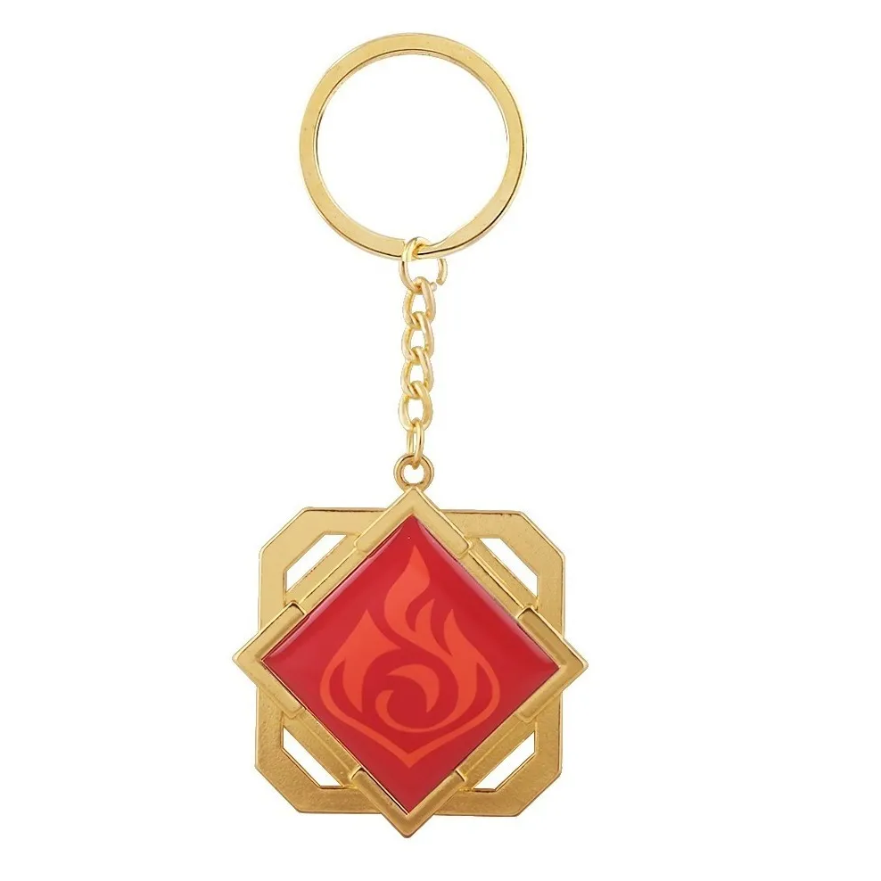 Genshin Impact Llavero Vision Pyro Liyue Métalico - Oni Anime Store